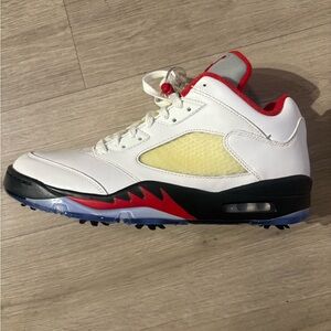 Brand New Jordan Fire Red 5s GOLF SHOES